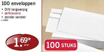 Concentratie Deskundige Moederland Huismerk - Lidl 100 enveloppen - Promotie bij Lidl