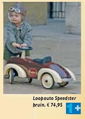 Promoties Loopauto Speedster bruin. - Huismerk - krokodil - Geldig van 01/01/2010 tot 31/01/2010 bij Krokodil