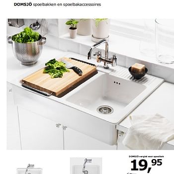 Matron Teken Eeuwigdurend Huismerk - Ikea DOMSJÖ vergiet voor spoelbak - Promotie bij Ikea