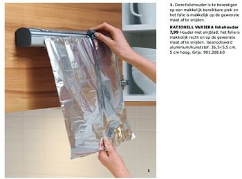 Verzorgen steeg Voeding Huismerk - Ikea RATIONELL VARIERA foliehouder - Promotie bij Ikea