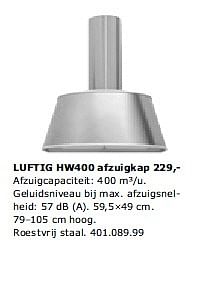 Lam Opgetild graven Huismerk - Ikea LUFTIG HW400 afzuigkap - Promotie bij Ikea