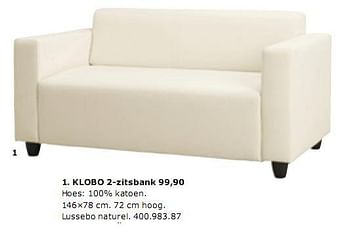 Baby Ruwe slaap Op tijd Huismerk - Ikea KLOBO 2-zitsbank 99,90 - Promotie bij Ikea