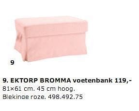 Promoties EKTORP BROMMA voetenbank - Huismerk - Ikea - Geldig van 01/01/2010 tot 31/07/2010 bij Ikea