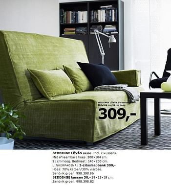 variabel Grijpen Paradox Huismerk - Ikea BEDDINGE LÖVÅS 3-zitsslaapbank - Promotie bij Ikea