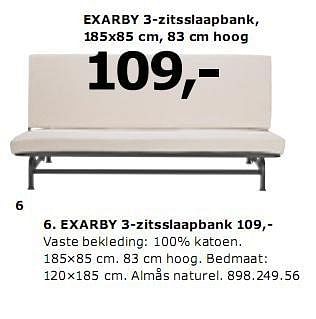 Authenticatie Raad succes Huismerk - Ikea EXARBY 3-zitsslaapbank - Promotie bij Ikea