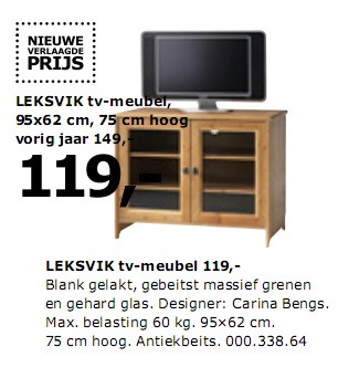 Huismerk Ikea tv-meubel Promotie bij Ikea