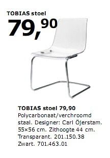 grijs Dek de tafel schrijven Huismerk - Ikea TOBIAS stoel - Promotie bij Ikea