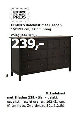 heet Patch Leerling Huismerk - Ikea Ladekast met 8 laden - Promotie bij Ikea