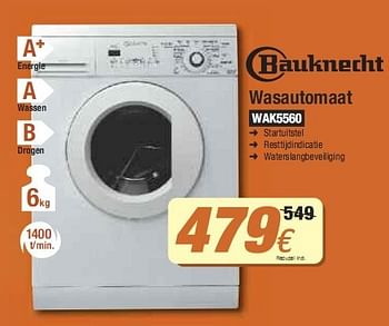 Promoties Wasautomaat - Bauknecht - Geldig van 02/01/2010 tot 31/01/2010 bij Expert