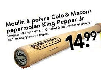 Promoties Moulin à poivre Cole+Mason|pepermolen King Peper Jr - Huismerk - Blokker - Geldig van 02/01/2010 tot 31/01/2010 bij Blokker