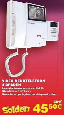 Promoties VIDEO DEURTELEFOON 4 DRADEN - Huismerk - BricoPlanit - Geldig van 04/01/2010 tot 18/01/2010 bij BricoPlanit