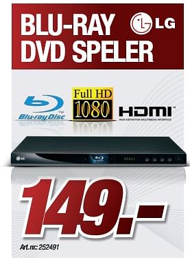 Promoties Blu-ray DVD speler - LG - Geldig van 04/01/2010 tot 31/01/2010 bij Auva