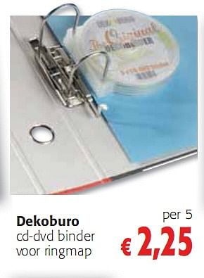 Promoties Dekoburo cd-dvd binder voor ringmap - Huismerk - Colruyt - Geldig van 05/01/2010 tot 19/01/2010 bij Colruyt