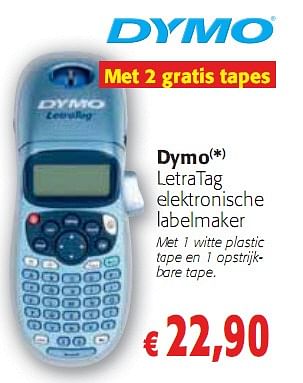 Promoties Letra Tag elektronische labelmaker  - Dymo - Geldig van 05/01/2010 tot 19/01/2010 bij Colruyt