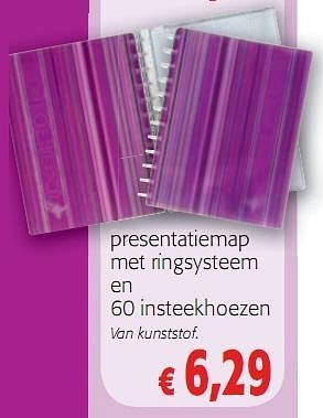 Promoties presentatiemap met ringsysteem en 60 insteekhoezen - Huismerk - Colruyt - Geldig van 05/01/2010 tot 19/01/2010 bij Colruyt