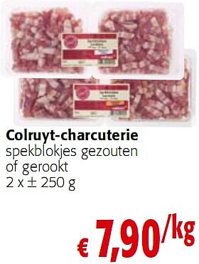 Promoties spekblokjes gezouten of gerookt 2 x ± 250 g - Beenhouwerij - Geldig van 05/01/2010 tot 19/01/2010 bij Colruyt