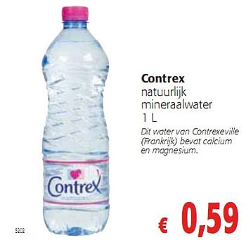 Promoties natuurlijk mineraalwater - Contrex - Geldig van 05/01/2010 tot 19/01/2010 bij Colruyt