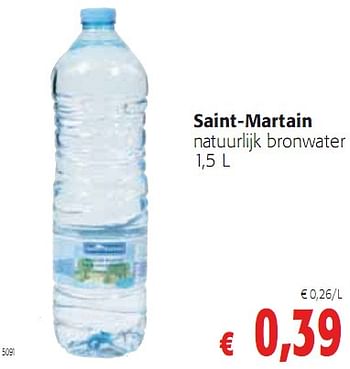 Promoties natuurlijk bronwater 1,5 L Extra - Saint-Martain - Geldig van 05/01/2010 tot 19/01/2010 bij Colruyt