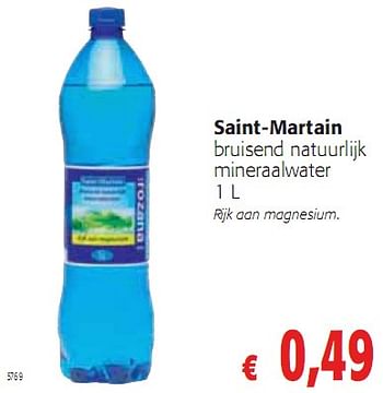 Promoties bruisend natuurlijk mineraalwater - Saint-Martain - Geldig van 05/01/2010 tot 19/01/2010 bij Colruyt