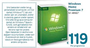 Promoties Windows Home premium 7  - Huismerk - Carrefour  - Geldig van 06/01/2010 tot 16/01/2010 bij Carrefour