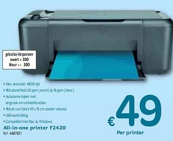 Promoties All-in-one printer  - Huismerk - Carrefour  - Geldig van 06/01/2010 tot 16/01/2010 bij Carrefour