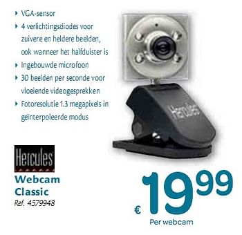 Promotions Webcam Classic  - Hercules - Valide de 06/01/2010 à 16/01/2010 chez Carrefour