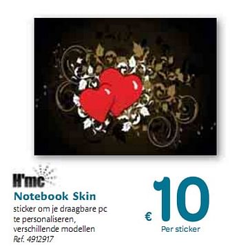 Promoties Notebook Skin - H'mc - Geldig van 06/01/2010 tot 16/01/2010 bij Carrefour