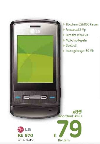 Promoties telefoon - LG - Geldig van 06/01/2010 tot 16/01/2010 bij Carrefour