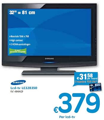 Promoties Lcd-tv - Samsung - Geldig van 06/01/2010 tot 16/01/2010 bij Carrefour