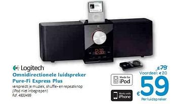 Promoties Omniderectionele luidspreker Pure-Fi Express Plus - Logitech - Geldig van 06/01/2010 tot 16/01/2010 bij Carrefour