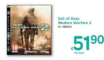 Promotions Call of Duty Modern Warfare 2 - Produit maison - Carrefour  - Valide de 06/01/2010 à 16/01/2010 chez Carrefour