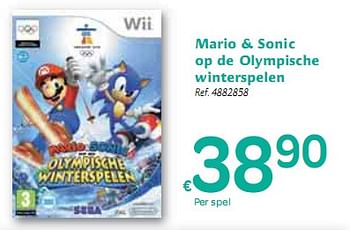 Promoties Mario + Sonic op de Olympische winterspelen - Nintendo - Geldig van 06/01/2010 tot 16/01/2010 bij Carrefour