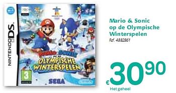 Promoties Mario + Sonic op de Olympische Winterspelen - Nintendo - Geldig van 06/01/2010 tot 16/01/2010 bij Carrefour