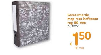 Promoties Gemarmerde map met hefboomrug 80 mm - Huismerk - Carrefour  - Geldig van 06/01/2010 tot 16/01/2010 bij Carrefour