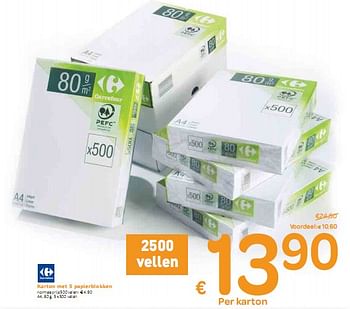 Promoties karton met 5 papierblokken - Huismerk - Carrefour  - Geldig van 06/01/2010 tot 16/01/2010 bij Carrefour