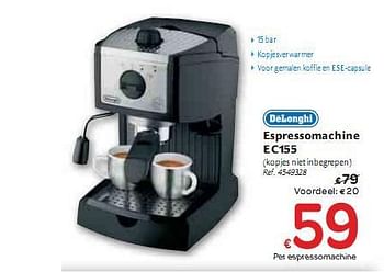 Promoties Espressormachine - Delonghi - Geldig van 06/01/2010 tot 16/01/2010 bij Carrefour