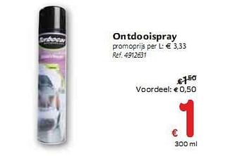 Promotions Ontdooispray - Produit maison - Carrefour  - Valide de 06/01/2010 à 16/01/2010 chez Carrefour