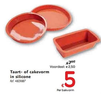 Promoties Taart-of cakevorm in silicone - Huismerk - Carrefour  - Geldig van 06/01/2010 tot 16/01/2010 bij Carrefour