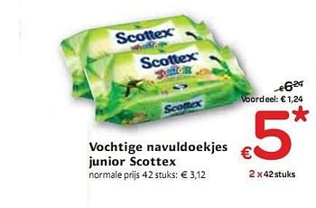Promoties Vochtige navuldoekjes junior Scottex - Scottex - Geldig van 06/01/2010 tot 16/01/2010 bij Carrefour