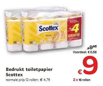 Promoties Bedrukt toiletpapier Scottex - Scottex - Geldig van 06/01/2010 tot 16/01/2010 bij Carrefour
