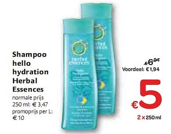 Promotions Shampoo hello hydration Herbal Essences - Herbal Essences - Valide de 06/01/2010 à 16/01/2010 chez Carrefour
