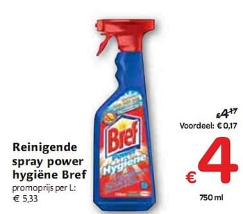 Promoties Reinigende spray power hygiëne Bref - Bref - Geldig van 06/01/2010 tot 16/01/2010 bij Carrefour