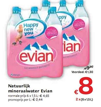Promotions Natuurlijk mineraalwater Evian - Evian - Valide de 06/01/2010 à 16/01/2010 chez Carrefour