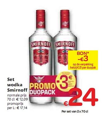 Promoties Set wodka Smirnoff - Smirnoff - Geldig van 06/01/2010 tot 16/01/2010 bij Carrefour