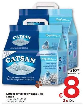 Promoties Kattenbakvulling Hygiëne Plus Catsan - Catsan - Geldig van 06/01/2010 tot 16/01/2010 bij Carrefour