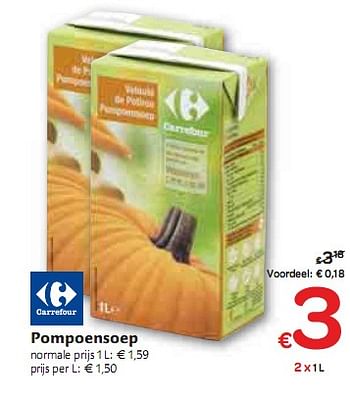 Promoties Pompoensoep - Huismerk - Carrefour  - Geldig van 06/01/2010 tot 16/01/2010 bij Carrefour
