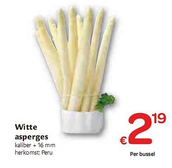 Promotions Witte asperges - Groenten & Fruit - Valide de 06/01/2010 à 16/01/2010 chez Carrefour
