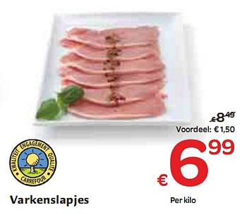 Promotions Varkenslapjes  - Boulangerie - Valide de 06/01/2010 à 16/01/2010 chez Carrefour