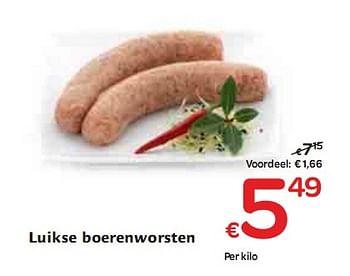 Promoties Luikse boerenworsten - Beenhouwerij - Geldig van 06/01/2010 tot 16/01/2010 bij Carrefour