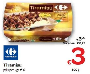 Promoties Tiramisu - Huismerk - Carrefour  - Geldig van 06/01/2010 tot 16/01/2010 bij Carrefour